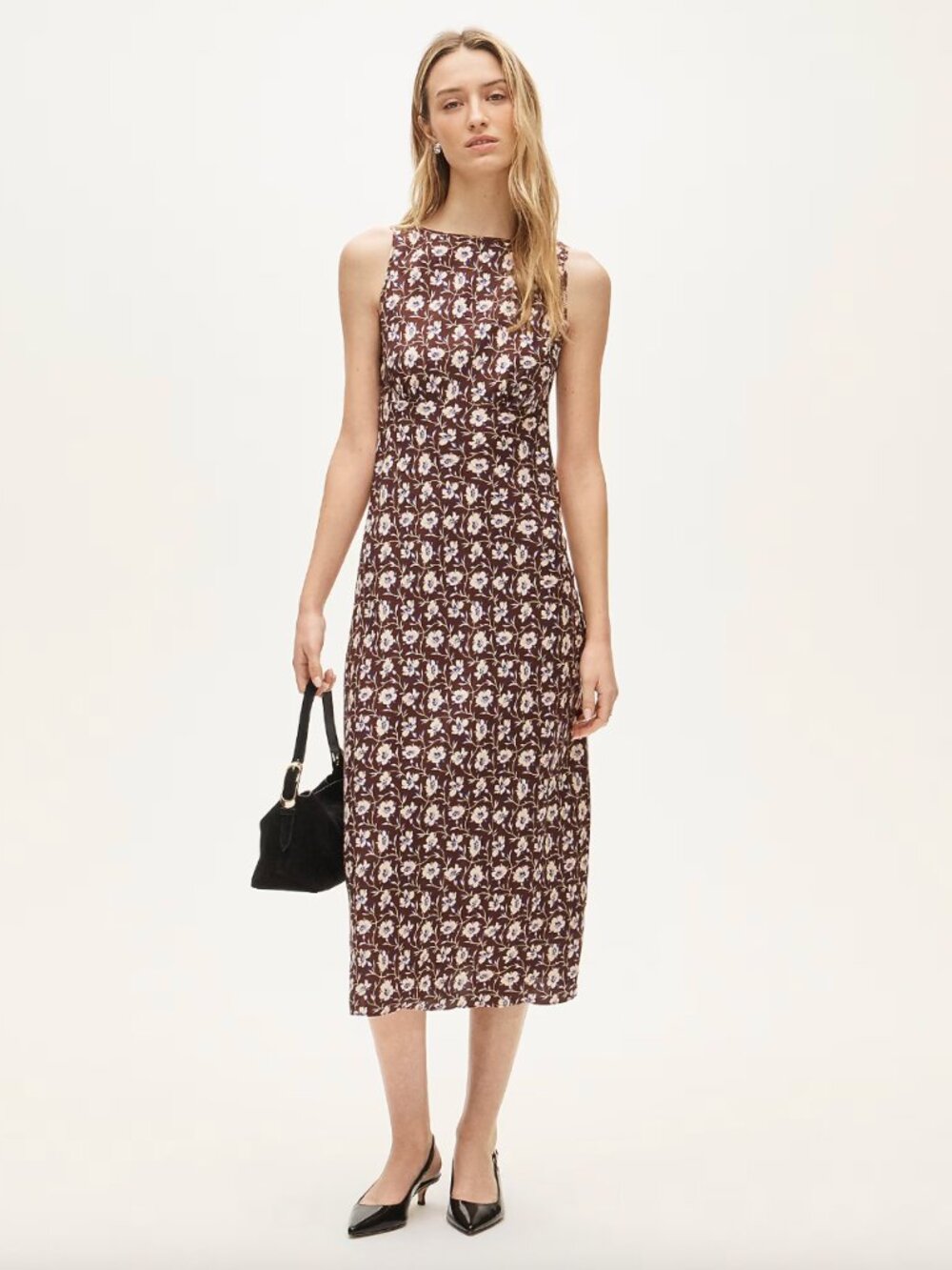 NWT J.Crew Bias-cut slip dress in floral print in Fresh Cocoa Size 6